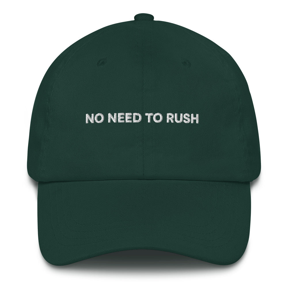 NO NEED TO RUSH (KHAKI HAT)