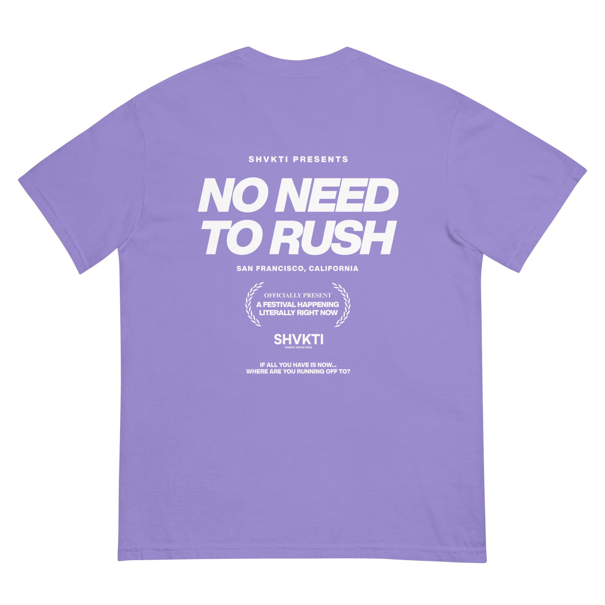 NO NEED TO RUSH - (T-SHIRT) BLACK